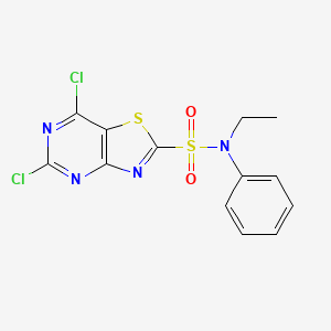 5,7-Dichloro-N-ethyl-N-phenylthiazolo[4,5-d]pyrimidine-2-sulfonamide