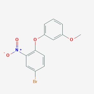 molecular formula C13H10BrNO4 B12998853 4-Bromo-1-(3-methoxyphenoxy)-2-nitrobenzene 