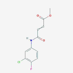 molecular formula C11H9ClFNO3 B1299886 Methyl 4-(3-chloro-4-fluoroanilino)-4-oxobut-2-enoate 
