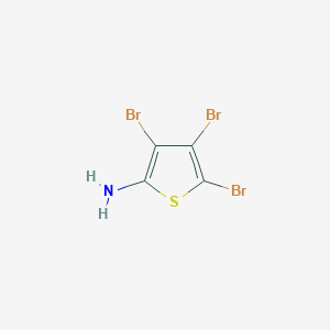 molecular formula C4H2Br3NS B12998875 3,4,5-Tribromothiophen-2-amine 