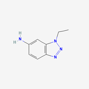 molecular formula C8H10N4 B12998902 1-Ethyl-1H-benzo[d][1,2,3]triazol-6-amine 