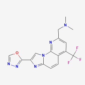 1-(8-(1,3,4-Oxadiazol-2-yl)-4-(trifluoromethyl)imidazo[1,2-a][1,8]naphthyridin-2-yl)-N,N-dimethylmethanamine