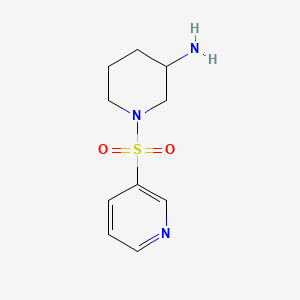 molecular formula C10H15N3O2S B12998955 1-(Pyridin-3-ylsulfonyl)piperidin-3-amine 