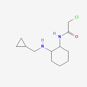 molecular formula C12H21ClN2O B12998970 2-chloro-N-[2-(cyclopropylmethylamino)cyclohexyl]acetamide 