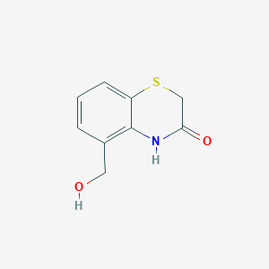 molecular formula C9H9NO2S B12998981 5-(Hydroxymethyl)-2H-benzo[b][1,4]thiazin-3(4H)-one 