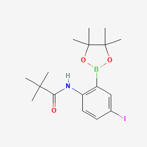 N-(4-Iodo-2-(4,4,5,5-tetramethyl-1,3,2-dioxaborolan-2-yl)phenyl)pivalamide