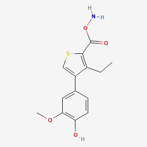 4-(5-((Aminooxy)carbonyl)-4-ethylthiophen-3-yl)-2-methoxyphenol