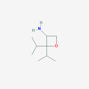 molecular formula C9H19NO B12999061 2,2-Diisopropyloxetan-3-amine 