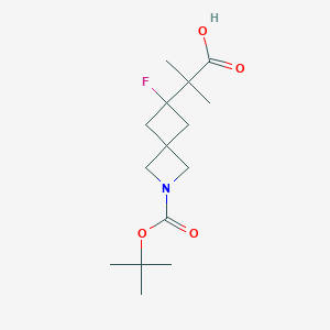 2-(2-(tert-Butoxycarbonyl)-6-fluoro-2-azaspiro[3.3]heptan-6-yl)-2-methylpropanoic acid