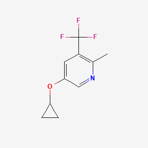 molecular formula C10H10F3NO B12999094 5-Cyclopropoxy-2-methyl-3-(trifluoromethyl)pyridine 