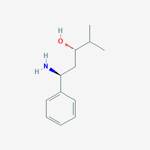 molecular formula C12H19NO B12999134 (1S,3S)-1-amino-4-methyl-1-phenylpentan-3-ol 