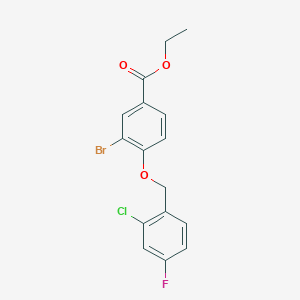 Ethyl 3-bromo-4-((2-chloro-4-fluorobenzyl)oxy)benzoate