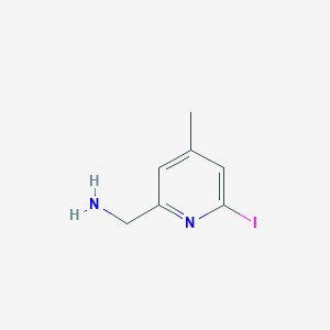 molecular formula C7H9IN2 B12999213 (6-Iodo-4-methylpyridin-2-yl)methanamine 