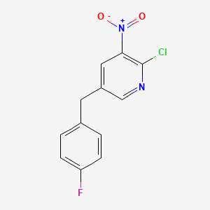 2-Chloro-5-(4-fluorobenzyl)-3-nitropyridine