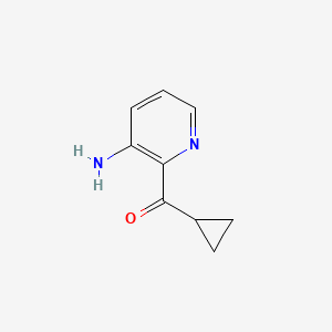 molecular formula C9H10N2O B12999243 (3-Aminopyridin-2-yl)(cyclopropyl)methanone 