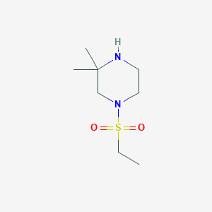 molecular formula C8H18N2O2S B12999254 1-(Ethylsulfonyl)-3,3-dimethylpiperazine 