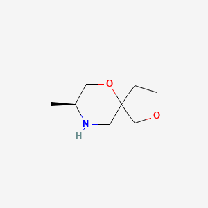 molecular formula C8H15NO2 B12999256 (8S)-8-Methyl-2,6-dioxa-9-azaspiro[4.5]decane 