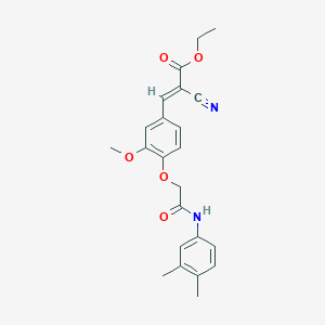 2-Cyano-3-{4-[(3,4-dimethyl-phenylcarbamoyl)-methoxy]-3-methoxy-phenyl}-acrylic acid ethyl ester