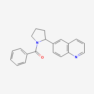 molecular formula C20H18N2O B12999271 Phenyl(2-(quinolin-6-yl)pyrrolidin-1-yl)methanone 