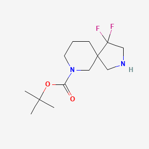 molecular formula C13H22F2N2O2 B12999281 tert-Butyl 4,4-difluoro-2,7-diazaspiro[4.5]decane-7-carboxylate 