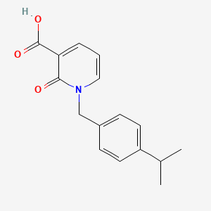 molecular formula C16H17NO3 B12999285 1-(4-Isopropylbenzyl)-2-oxo-1,2-dihydropyridine-3-carboxylic acid 