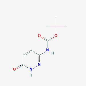 molecular formula C9H13N3O3 B12999330 tert-Butyl (6-oxo-1,6-dihydropyridazin-3-yl)carbamate 