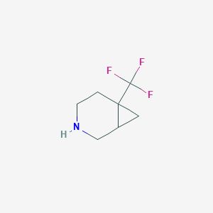 molecular formula C7H10F3N B12999346 6-(Trifluoromethyl)-3-azabicyclo[4.1.0]heptane 