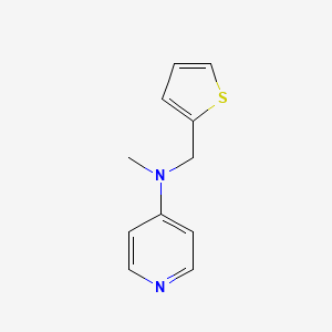 molecular formula C11H12N2S B12999356 N-methyl-N-(thiophen-2-ylmethyl)pyridin-4-amine 