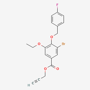 Prop-2-yn-1-yl 3-bromo-5-ethoxy-4-((4-fluorobenzyl)oxy)benzoate