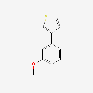 molecular formula C11H10OS B12999509 3-(3-Methoxyphenyl)thiophene 