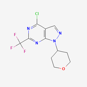 4-Chloro-1-(tetrahydro-2H-pyran-4-yl)-6-(trifluoromethyl)-1H-pyrazolo[3,4-d]pyrimidine