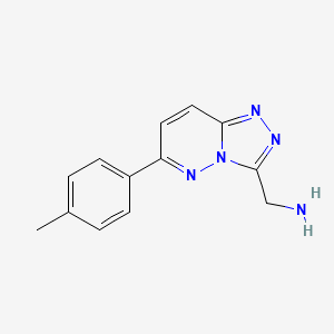 molecular formula C13H13N5 B12999528 (6-(p-Tolyl)-[1,2,4]triazolo[4,3-b]pyridazin-3-yl)methanamine 