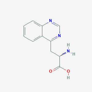 molecular formula C11H11N3O2 B12999547 (2S)-2-amino-3-(quinazolin-4-yl)propanoic acid 