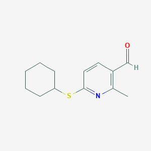 6-(Cyclohexylthio)-2-methylnicotinaldehyde