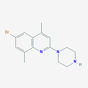 6-Bromo-4,8-dimethyl-2-(piperazin-1-yl)quinoline