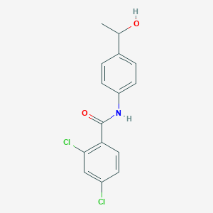 molecular formula C15H13Cl2NO2 B12999609 2,4-Dichloro-N-(4-(1-hydroxyethyl)phenyl)benzamide 