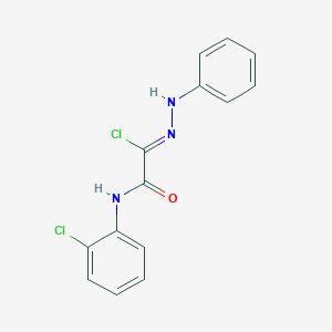 2-((2-Chlorophenyl)amino)-2-oxo-N'-phenylacetohydrazonoyl chloride