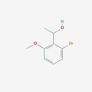 molecular formula C9H11BrO2 B12999644 1-(2-Bromo-6-methoxyphenyl)ethanol 