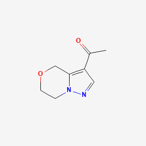 molecular formula C8H10N2O2 B12999649 1-(6,7-Dihydro-4H-pyrazolo[5,1-c][1,4]oxazin-3-yl)ethanone 