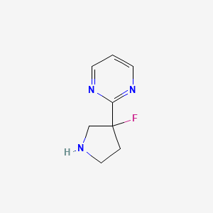 2-(3-Fluoropyrrolidin-3-yl)pyrimidine