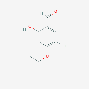 molecular formula C10H11ClO3 B12999684 5-Chloro-2-hydroxy-4-isopropoxybenzaldehyde 