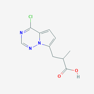 3-(4-Chloropyrrolo[2,1-f][1,2,4]triazin-7-yl)-2-methylpropanoic acid