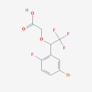 2-(1-(5-Bromo-2-fluorophenyl)-2,2,2-trifluoroethoxy)acetic acid