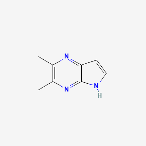 molecular formula C8H9N3 B12999768 2,3-dimethyl-5H-pyrrolo[2,3-b]pyrazine 