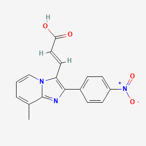 3-[8-Methyl-2-(4-nitrophenyl)imidazo[1,2-a]pyridin-3-yl]acrylic acid