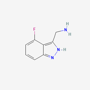 molecular formula C8H8FN3 B12999784 (4-fluoro-1H-indazol-3-yl)methanamine 