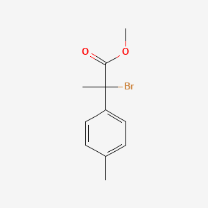 molecular formula C11H13BrO2 B12999805 Methyl 2-bromo-2-(p-tolyl)propanoate CAS No. 1399661-55-2