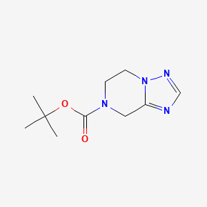 molecular formula C10H16N4O2 B12999845 tert-Butyl 5,6-dihydro-[1,2,4]triazolo[1,5-a]pyrazine-7(8H)-carboxylate 