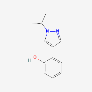 molecular formula C12H14N2O B12999899 2-(1-Isopropyl-1H-pyrazol-4-yl)phenol 