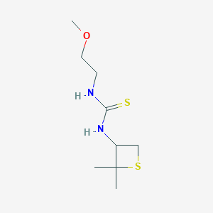 molecular formula C9H18N2OS2 B12999943 1-(2,2-Dimethylthietan-3-yl)-3-(2-methoxyethyl)thiourea 